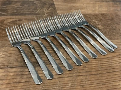 NSF Tramontina Brasil 732 Acero Inoxidable Lote de 10 Tenedores de Cena 7" Foto 1 de 3
