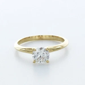 1.0CT LAB-CREATED DIAMOND D/VS1 ROUND CUT 14K GOLD PRONG CLASSIC ENGAGEMENT RING - Picture 1 of 4