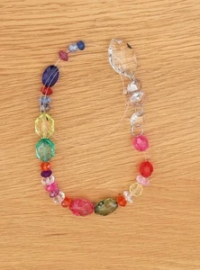 Window suncatcher with new larger coloured beads with 3 octogans glass crystal. - Picture 1 of 7