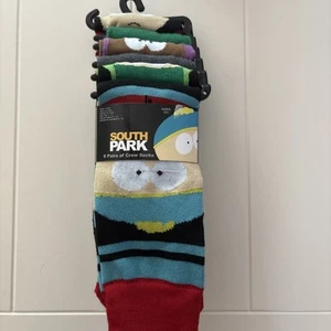 South Park 6 Pair CREW SOCKS Men Size 6-12 Comedy Central - Picture 1 of 9