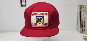 SOMBRERO TRAMPERO de invierno de maíz semilla roja marca K de colección orejeras polar hecho en EE. UU.  - Imagen 1 de 12