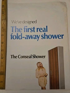 Vintage 1970s Conseal Brochure The First Real Fold-Away Shower Retro Bathroom - Picture 1 of 10