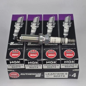 Genuine NGK Ruthenium HX High Ignitability Spark Plug LKAR7AHX-S/ 92274 Set of 4 - Picture 1 of 1