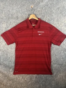 Nike Dri-Fit Washington State Cougars Performance Golf Polo Shirt Mens Large Red - Picture 1 of 9