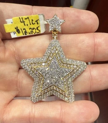 COLGANTE ESTRELLA ORO 14K VS DIAMANTE 4,70 QUILATES GENUINO VS DIAMANTE ⭐️🔥 $12.499 Foto 1 de 4