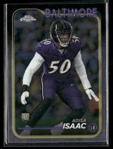 2024 Topps cromo #218 Adisa Isaac Baltimore Ravens novato - Imagen 1 de 2