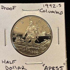 1992 S USA Columbus Half Dollar PP "APR55" U.S. Mint Commemorative - Bild 1 von 23