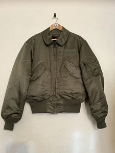 Vintage Alpha industries CWU-45P Bomber Jacket Green Medium (Great Condition) - Picture 1 of 9