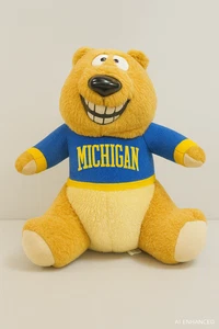 University Of Michigan Plush Bear 1984 Officially Licensed - ACE Novelty Co - Picture 1 of 11