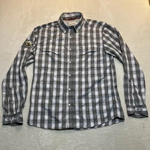 Simms Pearl Snap Shirt Women’s S/P Plaid Fishing Outdoor Vented Nylon Polyester - Picture 1 of 13
