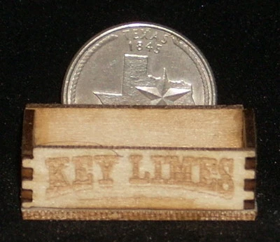 KREBS KRATES Dollhouse Miniature Key Limes Produce Crate 1:12 Food Store Florida Fruit Pie