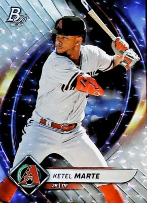 2022 Topps Bowman Platinum #55 Ketel Marte ICE FOIL Arizona Diamondbacks - Image 1 of 2