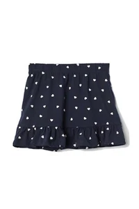 H&M Girls Skirt Navy Color Hearted Pattern Size 4-6Y Flounced jersey Skirt - Picture 1 of 7