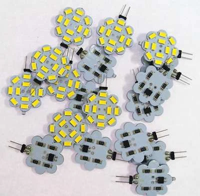 Dimmable LED Light Bulb G4 DC12V 5730SMD 9/12leds Warm White Bulb FOR Boat Yacht - Image 1 of 4