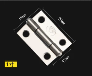Furniture Hinges 304 Stainless Steel Door Cabinet Hinge 25*19/38*30/50*38 NEW - Picture 1 of 4