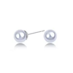 Pendientes de tachuelas estilo perla joyería de piedra de plata regalo marca Charles William Reino Unido - Imagen 1 de 2