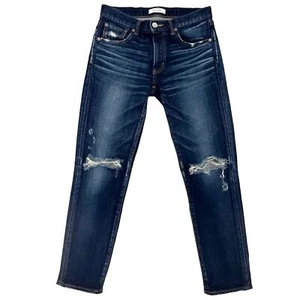 MOUSSY VINTAGE Ankle Boyfriend Distressed Jeans Dark Wash Denim Damen Gr. 27 - Bild 1 von 9