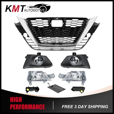 Nuevo parachoques delantero rejilla con kit de luces antiniebla luces de señalización para Nissan Altima 19-22 Foto 1 de 2
