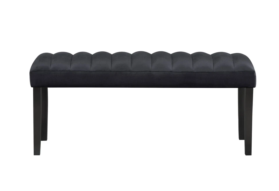 Global Furniture USA D8685BN-BLK Black Velvet Bench