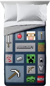 Neu Minecraft Icon Adventure weiche & gemütliche Doppel-/Voll-Wendedecke für Kinder - Bild 1 von 2