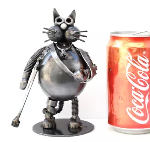 Katze Get Well Geschenk, Katze Altmetall Skulptur, Katzenliebhaber Geschenke, Geschenk für Sie - Bild 1 von 12