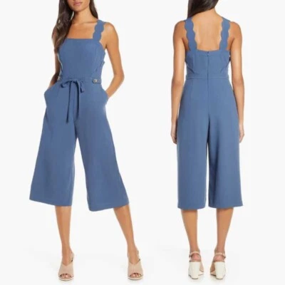 Adelyn Rae Lenora комбинезон широкие ноги cullotte зубчатые ремни ретро эластичной S - Изображение 1 из 4