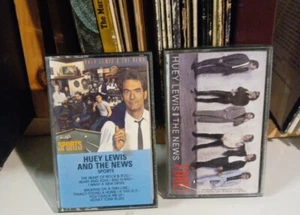 2 TAPES - Huey Lewis and The News Sports 1983 - FORE! 1986 Cassette Tape - Picture 1 of 3