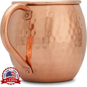 Elegante Taza De Cobre Sólido De Moscú 100% Pura Hecha A Mano Nuevo - Imagen 1 de 8