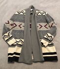 Cupcakes And Cashmere Wool blend Southwester Tribal Open Cardigan size Small