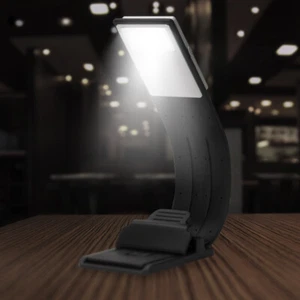Rechargeable LED Book Light Clip On Reading Lamp Flexible 4 Brightness Lights - Picture 1 of 10