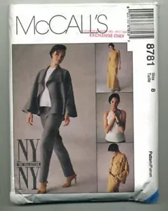 Ungeschnittenes McCall's Muster # 8781 Misses Jacke, Top, Rock & Hose Größe 8 1997 - Bild 1 von 1