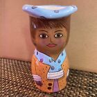 Susan Paley By Ganz African American Woman “dottie” Flower Bud Vase Collectible