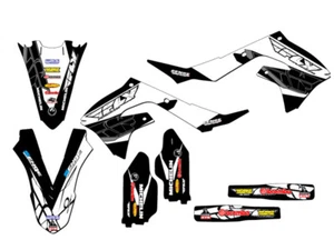 2019-2023 KX 450 13 FLY Black Senge Graphics Kit Compatible with Kawasaki - Imagen 1 de 10
