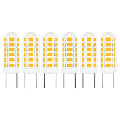 6pcs G8 LED Light 110V 39-2835 3W Soft White 2700K Glass Protection bulb #H - Image 1 of 4