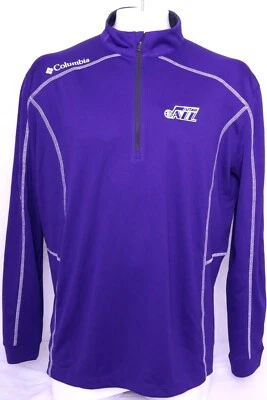 Utah Jazz Columbia Golf Omni-Mecha Escopeta 1/4 Cremallera Pullover Camisa Púrpura Para Hombre XL Foto 1 de 4
