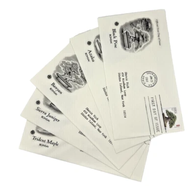 Bonsai Stamps / FDC First Day Issue Envelopes / Lot of 5 - Image 1 of 4