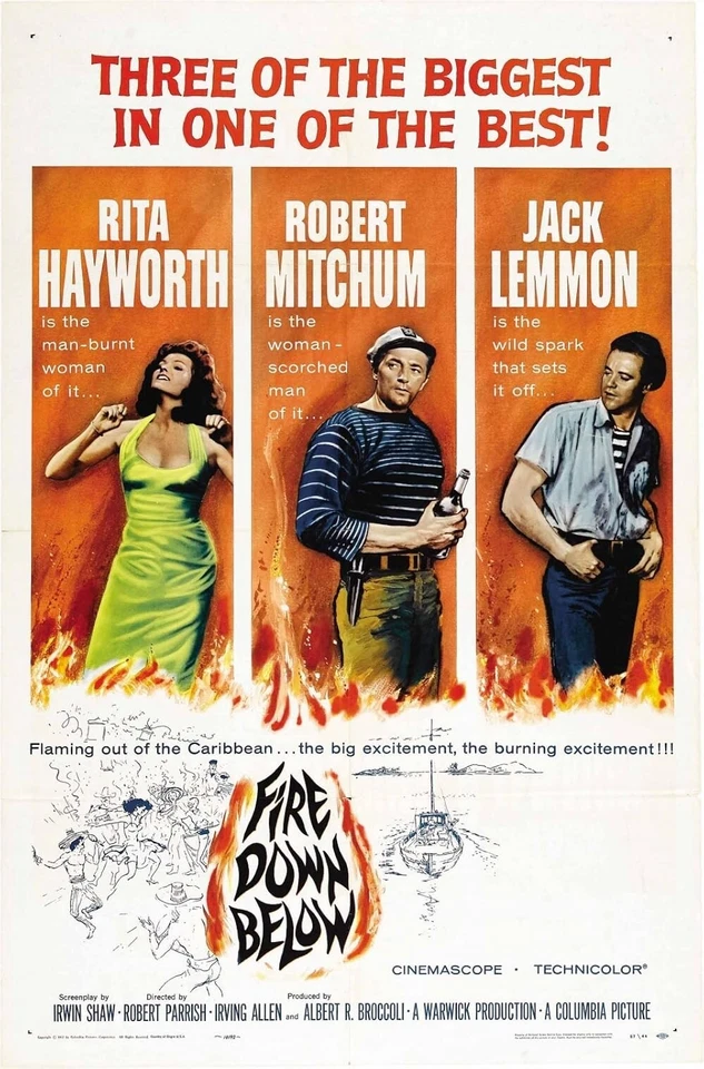FIRE DOWN BELOW (1957)  Jack Lemmon, Robert Mitchum, - Public Domain DVD NO CASE - Image 1 of 1