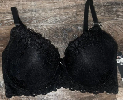 XOXO ~ Sujetador push up para mujer negro acolchado con aros mezcla de nailon ~ 40D Foto 1 de 4