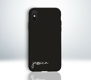 Custom Personalized Name Matte Black Case for iPhone 6 7 8 X XR XS 11 12 13