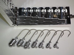 Saltwater Bullet Jig mold 1/2-3oz 8/0 34184 CNC Aluminum USA 3RD - Picture 1 of 6