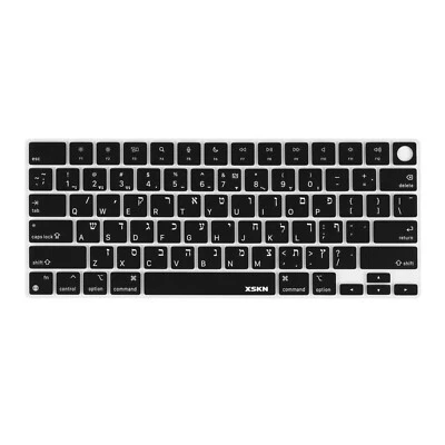 XSKN US EU Hebrew Silicone Keyboard Cover for 2022-2025 Macbook Air 13.6/15.3 - Image 1 of 4