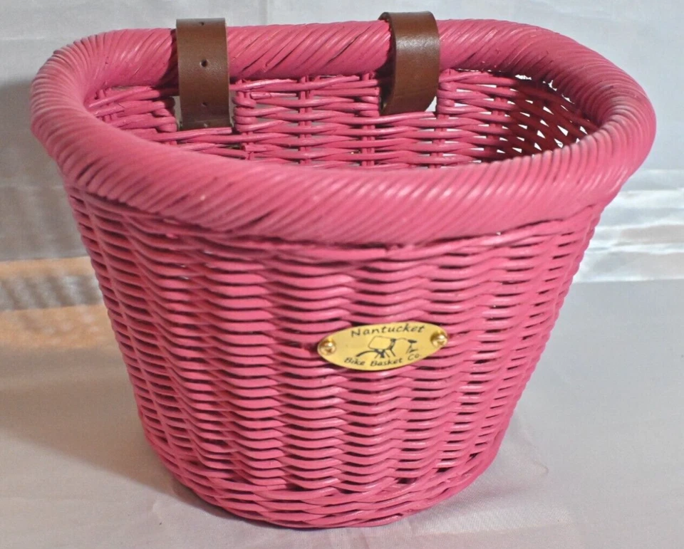 Cesta Bicicleta Infantil Colección Gaviota y Boya Nantucket Rosa 10x7,5x7,5" Foto 1 de 4