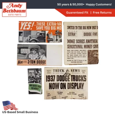 1937 Dodge Truck Dealer Exhibición Publicidad Sales Promocional Folleto Paquete - Imagen 1 de 4