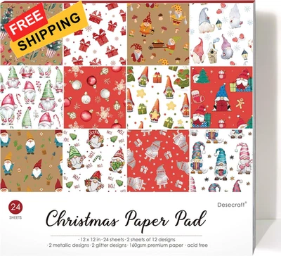 Papel decorativo para cartulina álbum de recortes de Navidad Gonk 12x12 para varios colores  Foto 1 de 4