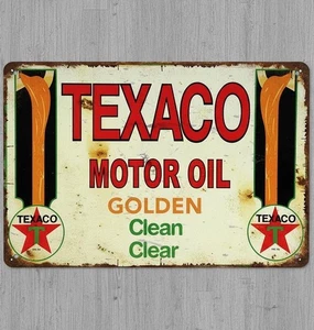 Texaco Motor Oil 8 x 12 Vintage Novelty Metal Sign Made In USA - Picture 1 of 3