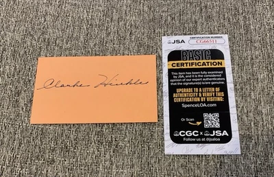 Clarke Hinkle Green Bay Packers Signed Auto Index Card JSA - Image 1 of 2