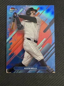 2025 TOPPS FINEST RARE AUSTIN WELLS SKY BLUE REFRACTOR /150 - Picture 1 of 2