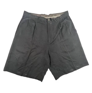 Tommy Bahama Mens Flat Front Chino Shorts Size 40 Black Relaxed Fit 100% Silk - Picture 1 of 10