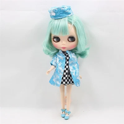 12" Takara Blythe From factory Nude Doll Mint Green Short Bang Hair - Image 1 of 4
