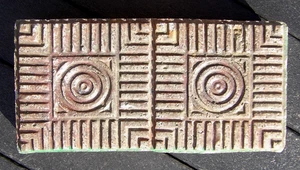 GRANDE ÚNICO antiguo DECORADO HECHO A MANO LADRILLO SALVAMENTO ARQUITECTÓNICO - Imagen 1 de 7